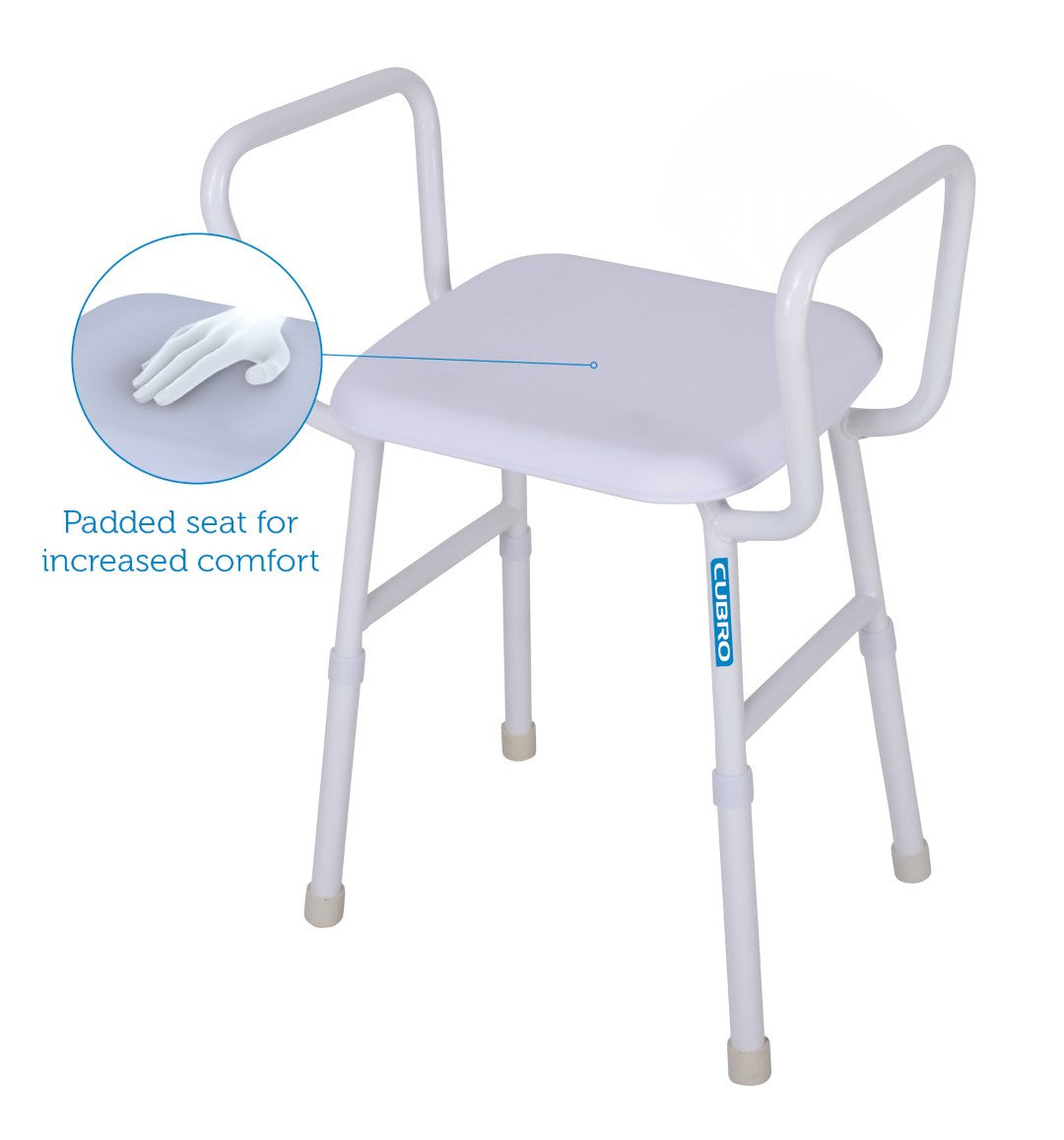 Viking Padded Shower Stool with Arms (BA-380P)