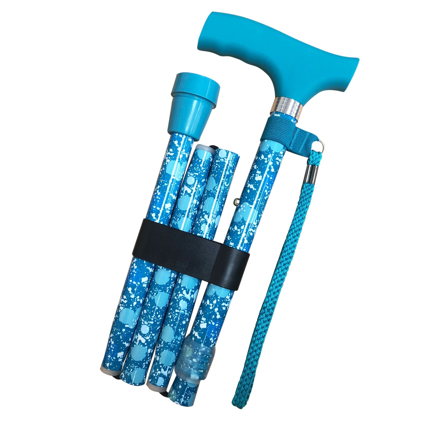 Folding Walking Stick with silicone handle