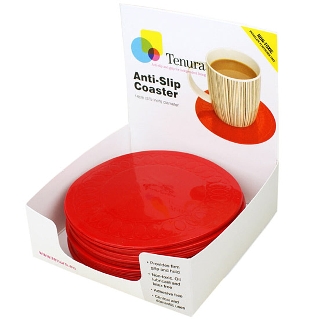 Tenura Coaster 14cm Red (LIV-amltentc/14-1)