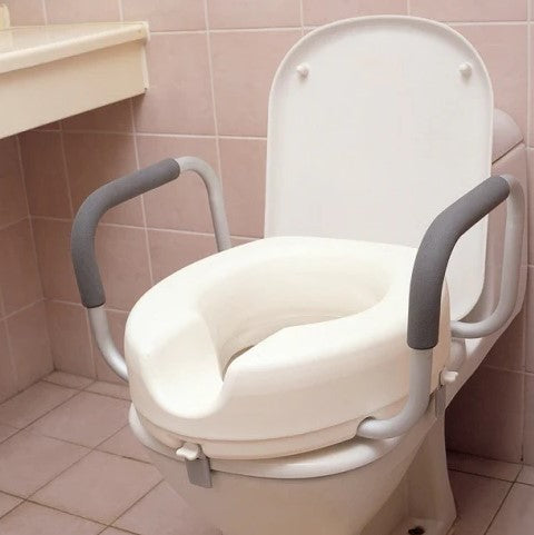 Raised Toilet Seat 5" with Handles