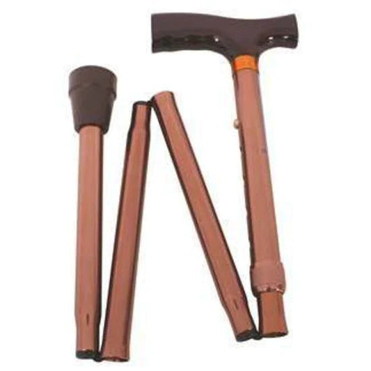 Movere classic t handle folding walking stick (MOB-1711BR)